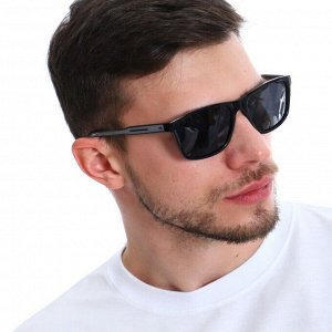 Очки солнцезащитные мужские поляризованные, глянцевый черный, Marinx, 8923, 541259, арт.354.725