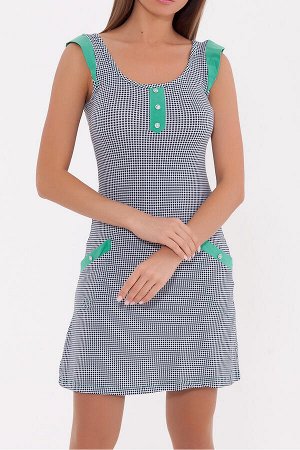 #73151 Платье (BON-AR) Черно-белый/зеленый