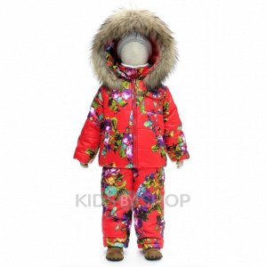PIKOLINO, зимний костюм "Цветы" красный 86, 98