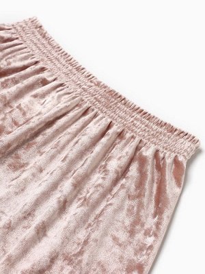 Пижама женская (лонгслив, шорты) KAFTAN «Бархат», цвет розовый, бежевый