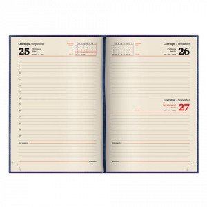 Ежедневник датированный 2020 БОЛЬШОЙ ФОРМАТ (210х297мм), А4, BRAUBERG Imperial, кожзам, т-син,129681