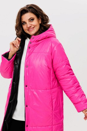 Пальто Пальто Rumoda 2236 розово-черный 
Состав: ПЭ-100%;
Сезон: Осень-Зима
Рост: 164

Пальто женское ДВУХСТОРОНЕЕ с капюшоном, на утеплителе ISOSOFT (300 г/м2 Бельгия). Прямого силуэта. По переду в 