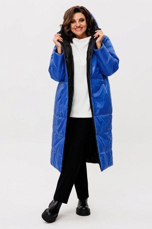 Пальто Пальто Rumoda 2236 сине-черный 
Состав: ПЭ-100%;
Сезон: Осень-Зима
Рост: 164

Пальто женское ДВУХСТОРОНЕЕ с капюшоном, на утеплителе ISOSOFT (300 г/м2 Бельгия). Прямого силуэта. По переду в ре