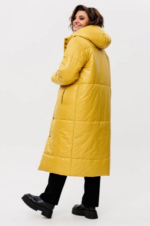 Пальто Пальто Rumoda 2236 желто-черный 
Состав: ПЭ-100%;
Сезон: Осень-Зима
Рост: 164

Пальто женское ДВУХСТОРОНЕЕ с капюшоном, на утеплителе ISOSOFT (300 г/м2 Бельгия). Прямого силуэта. По переду в р