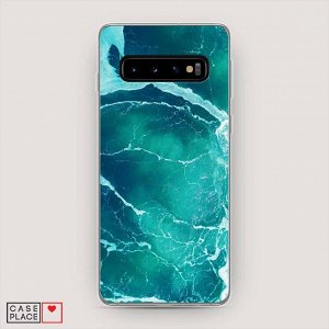 Cиликоновый чехол Изумрудный океан на Samsung Galaxy S10