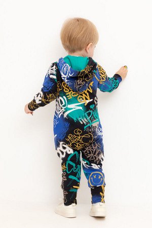 Комбинезон(Осень-Зима)+boys (черный, яркое граффити к526)