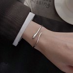 Браслет змея с родиевым покрытием