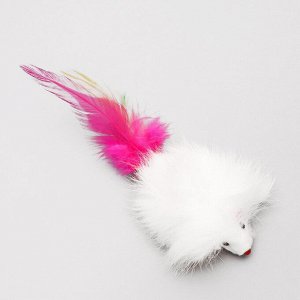 Мышь из натурального меха, 7,5 см, белая 1044135