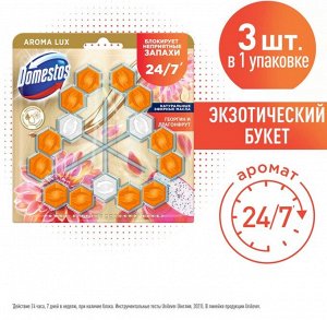 Domestos Доместос Блок для унитаза Power 5 Трио &quot;Экзотический букет&quot; 3х50 г