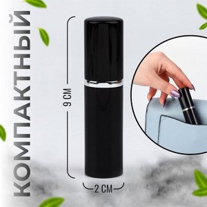 Флакон для парфюма, с распылителем, 10 мл, чёрный