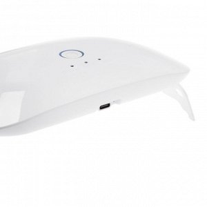 Лампа для маникюра, LED, 18 диодов, 3 Вт, таймер, USB, белая