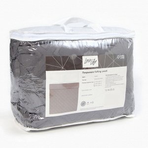 Покрывало LoveLife Tufting: Ромб цв.серый, 150*220±5см, микрофайбер, 100% п/э