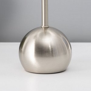 Настольная лампа с абажуром RISALUX «Найла» модерн, Е27, 3 Вт, серебро, 23x23x51.5 см