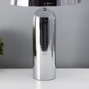 Настольная лампа с абажуром RISALUX «Челси» модерн, Е27, 3 Вт, хром, 29x29x49 см