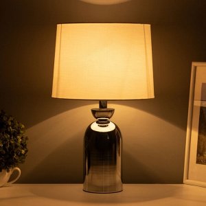 Настольная лампа с абажуром RISALUX «Джоел», Е27, 40 Вт, хром, 25x25x42.5 см