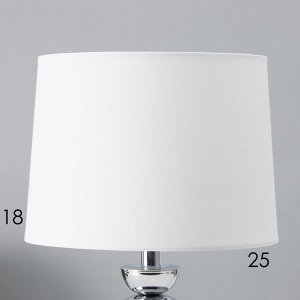 Настольная лампа с абажуром RISALUX «Джоел», Е27, 40 Вт, хром, 25x25x42.5 см