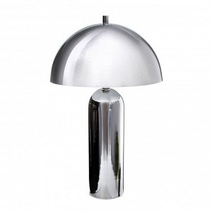 Настольная лампа с абажуром RISALUX «Челси» модерн, Е27, 3 Вт, хром, 29x29x49 см