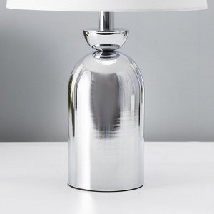 Настольная лампа с абажуром RISALUX «Джоел», Е27, 40 Вт, хром, 25x25x42.5 см