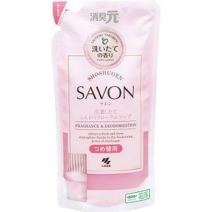 Жидкий дезодорант "Shoshugen Savon" с ароматом свежести (цветочное мыло / сменная упаковка) 400 мл / 12