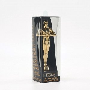 Кубок наградная фигура «Золотой директор», оскар, пластик, подставка камень, 18 х 6 см