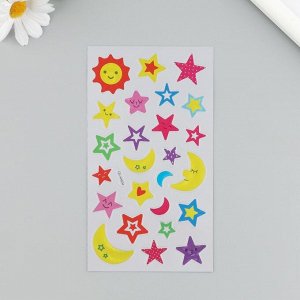 Наклейка пластик "Ночное небо" МИКС 9,5х17,5 см