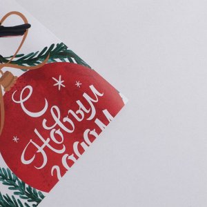 Дарите Счастье Упаковочная бумага на новый год «Снегири», 50 х 70 см, глянцевая