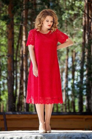 Платье Платье TEZA 216 красное 
Состав ткани: Вискоза-20%; ПЭ-80%; 
Рост: 164 см.

Платье в романтическом стиле трапециевидного силуэта с втачным рукавом. Платье выполнено из ажурного кружева. По пер
