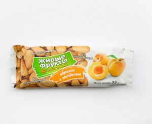 Батончик "Петродиет" "Живые фрукты и цельные орехи"абрикос с миндалем  35 гр