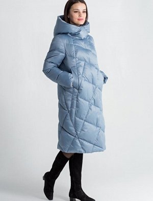 Пальто Ткань верха: Полиэстер; Длина: 103см; Утеплитель: Холлофайбер, голубой и т-синий