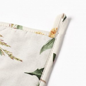 Прихватка Этель "Одуванчики" 19х19 см, 100% хл, саржа 178 г/м2