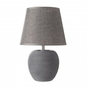 Настольная лампа с абажуром RISALUX «Люмина», Е14, 40 Вт, серый, 20x20x30.5 см