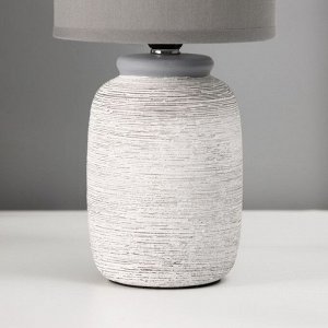 Настольная лампа с абажуром RISALUX «Анджело», Е14, 40 Вт, серый, 13x13x29 см
