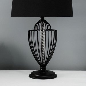 Настольная лампа с абажуром RISALUX «Джанго», Е27, 40 Вт, чёрный, 33x33x58 см