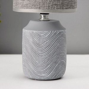 Настольная лампа с абажуром RISALUX «Румини», Е14, 40 Вт, серый, 13x13x27 см