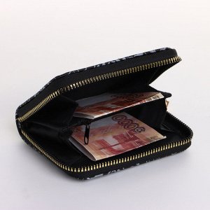Кошелёк женский на молнии, цвет чёрный
