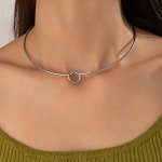 Женское ожерелье, цвет серебристый (бижутерия)