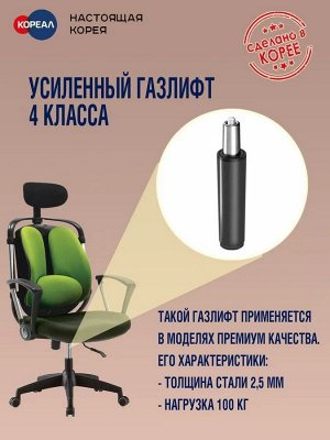 Кресло офисное ортопедическое с поддержкой поясницы и подголовником DSP 77871M