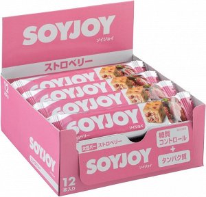 OTSUKA Soyjoy Strawberry Set - питательный клубничный батончик (набор из 12 шт)