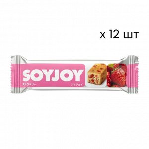 OTSUKA Soyjoy Strawberry Set - питательный клубничный батончик (набор из 12 шт)