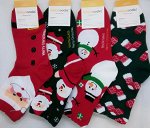 Новогодние носки женские на пятке Kikiуa Socks