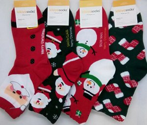 Новогодние носки женские на пятке Kikiуa Socks