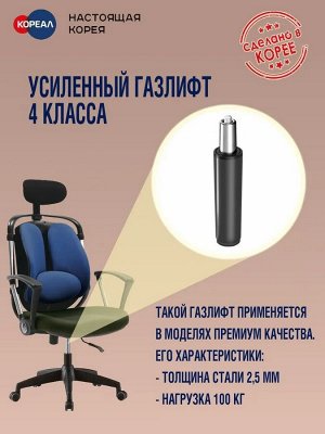 Кресло офисное ортопедическое с поддержкой поясницы и подголовником DSP 77874M