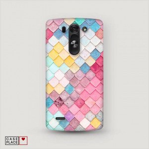 Пластиковый чехол Нежные ромбики на LG G3 S