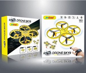 Дрон-квадрокоптер Andowl Sky8 с сенсорным управлением рукой