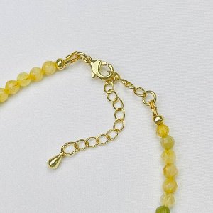 Браслет из Цитрина и Хризолита