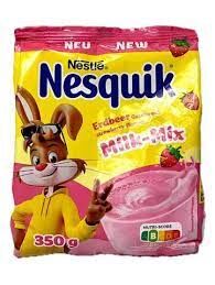 Растворимый какао со вкусом клубники Nesquik  Несквик молочный микс 350 гр
