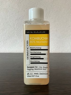 DERMA FACTORY Тонер для лица питательный с экстрактом комбучи 80%, 150 мл