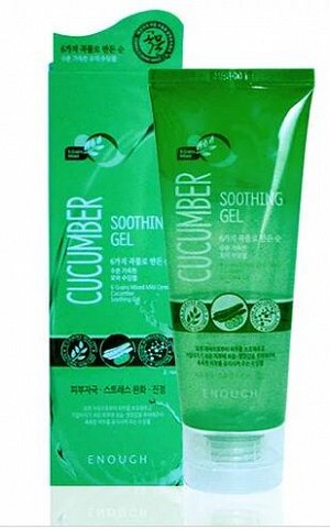 Enough 6 gokmul cucumber soothing gel Успокаивающий гель для лица и тела с экстрактом огурца 100мл