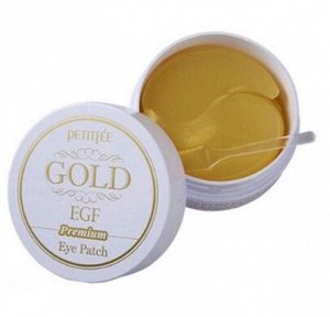 Антивозрастные гидрогелевые патчи для век  60шт. по 1,4 г PETITFEE Premium Gold & EGF Hydrogel Eye Patch