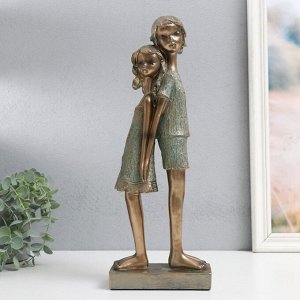 Фигурка полистоун «Дети. Доверие», под металл, 14.5x7.5x38 см